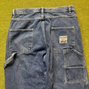Steve & Barry's Carpenter Jeans Mens 34x34 Blue Denim Workwear Utility Pants